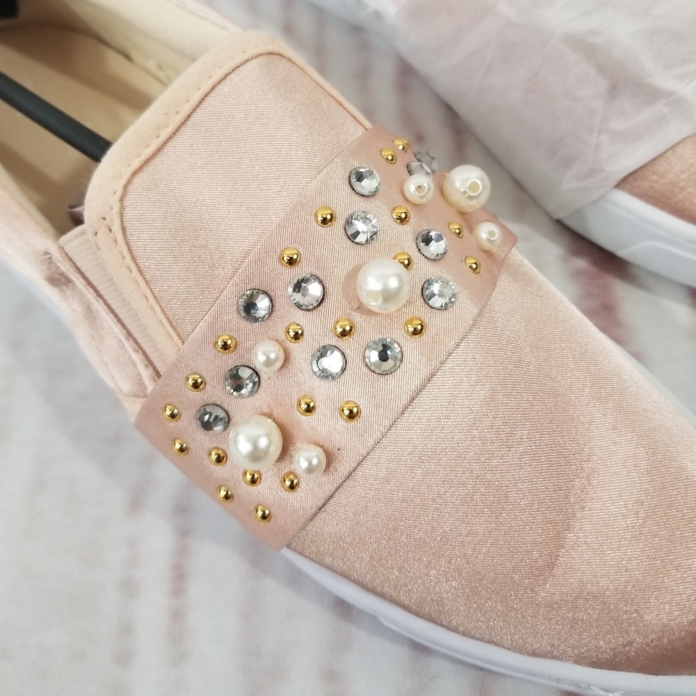 Pink Pearl Sateen Skate Shoes - Picture 4 of 7